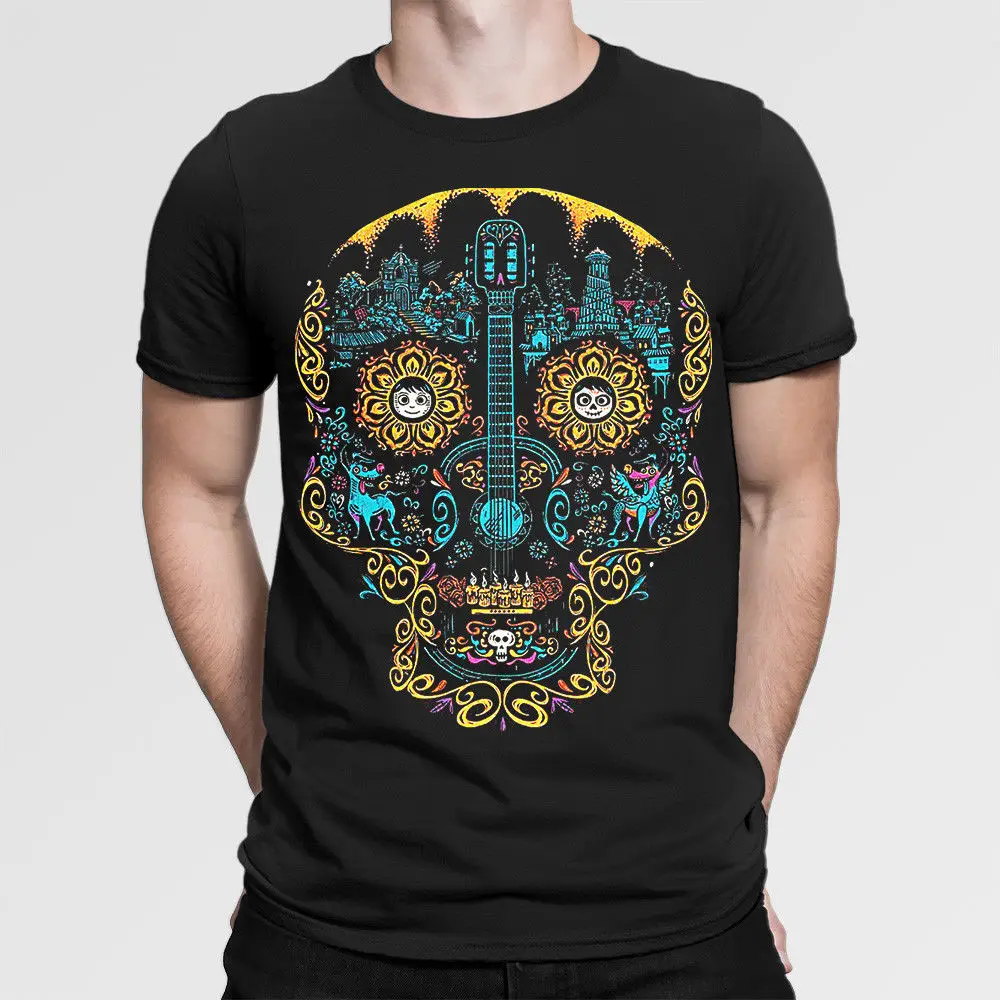 Coco Pixar Art t-shirt мужские и женские футболки всех размеров крутая Повседневная