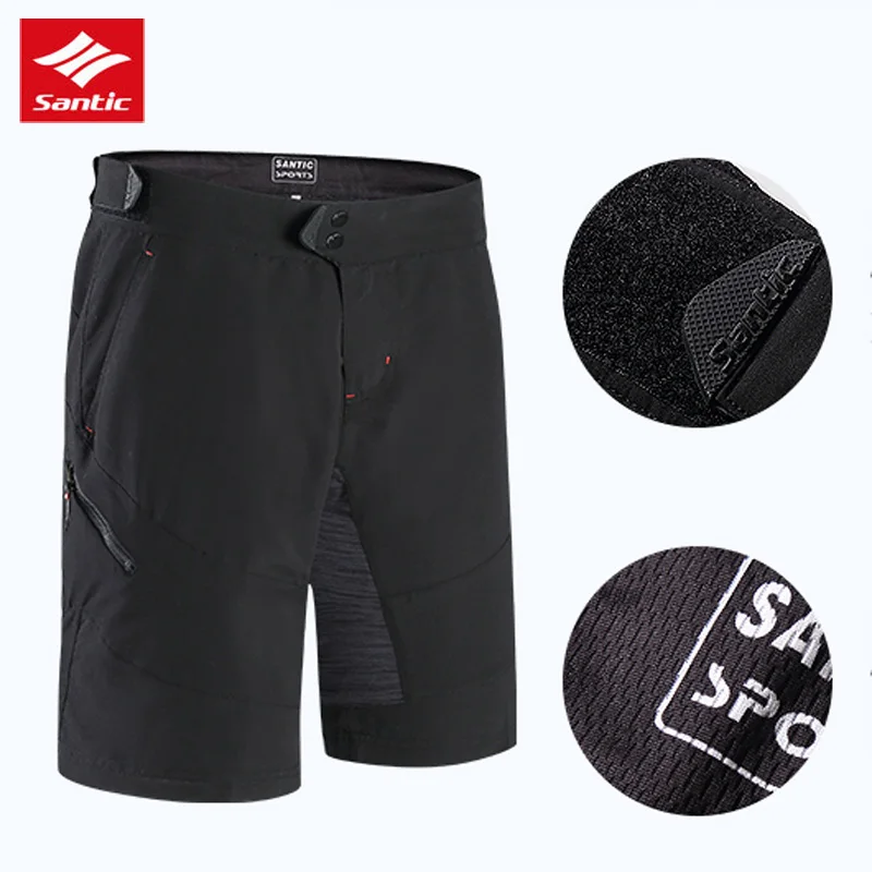 

Santic Summer Cycling Short For Men Anti-sweat Reflective Downhill UV Protection Riding Moto MTB Bicycle Bike Shorts Breechcloth