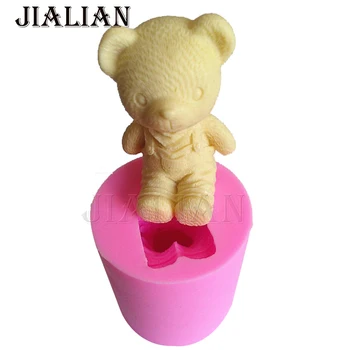 

Lovely Cute Bear Shape 3D Silicone Cake Mold For Cake Decorating soap mold Kitchenware Bakeware T0854