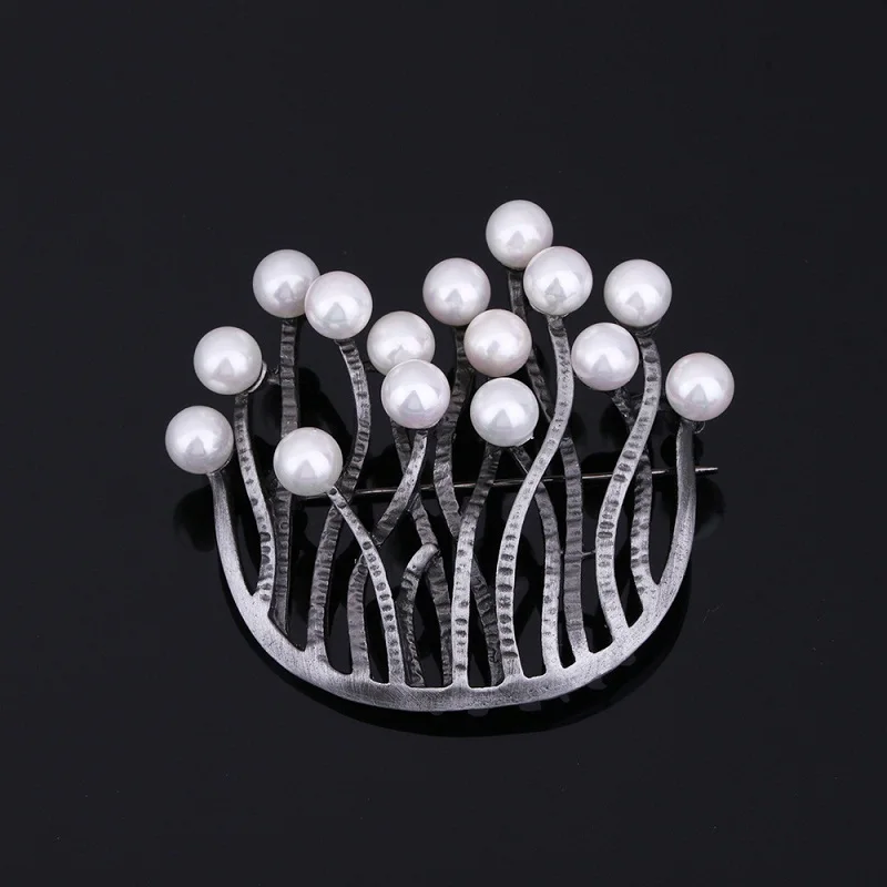 

PJX Brooch Exquisite Coral Modeling Duplicate Ancient Customs Artificial Crystal Corsage Alloy Plating Ornament D-ZYH-002