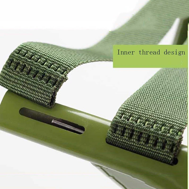 Folding Chairs Tatami Green Thick High Carbon Steel Portable Camping Fishing Folding Stool Outdoor Adult Small Mazza (2)
