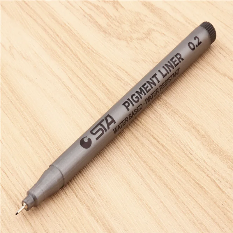 Waterproof Sketch comics Art Marker Pen Pigment Liner Water Based For Drawing Handwriting School office stationery - Цвет: 02