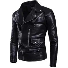 Новинка, зимняя мужская кожаная куртка, приталенная, водонепроницаемая, теплая, мужская куртка, пальто, высокое качество, мотоциклетная, хип-хоп одежда размера плюс