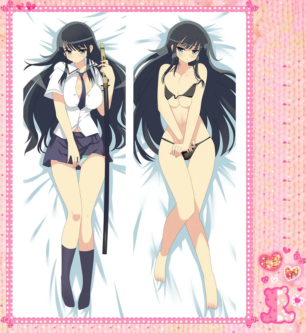 

Japanese Anime Cartoon Senran Kagura Double sided hugging Pillow Case Pillow Cover Pillowcase Peach Skin 2 Way 72020