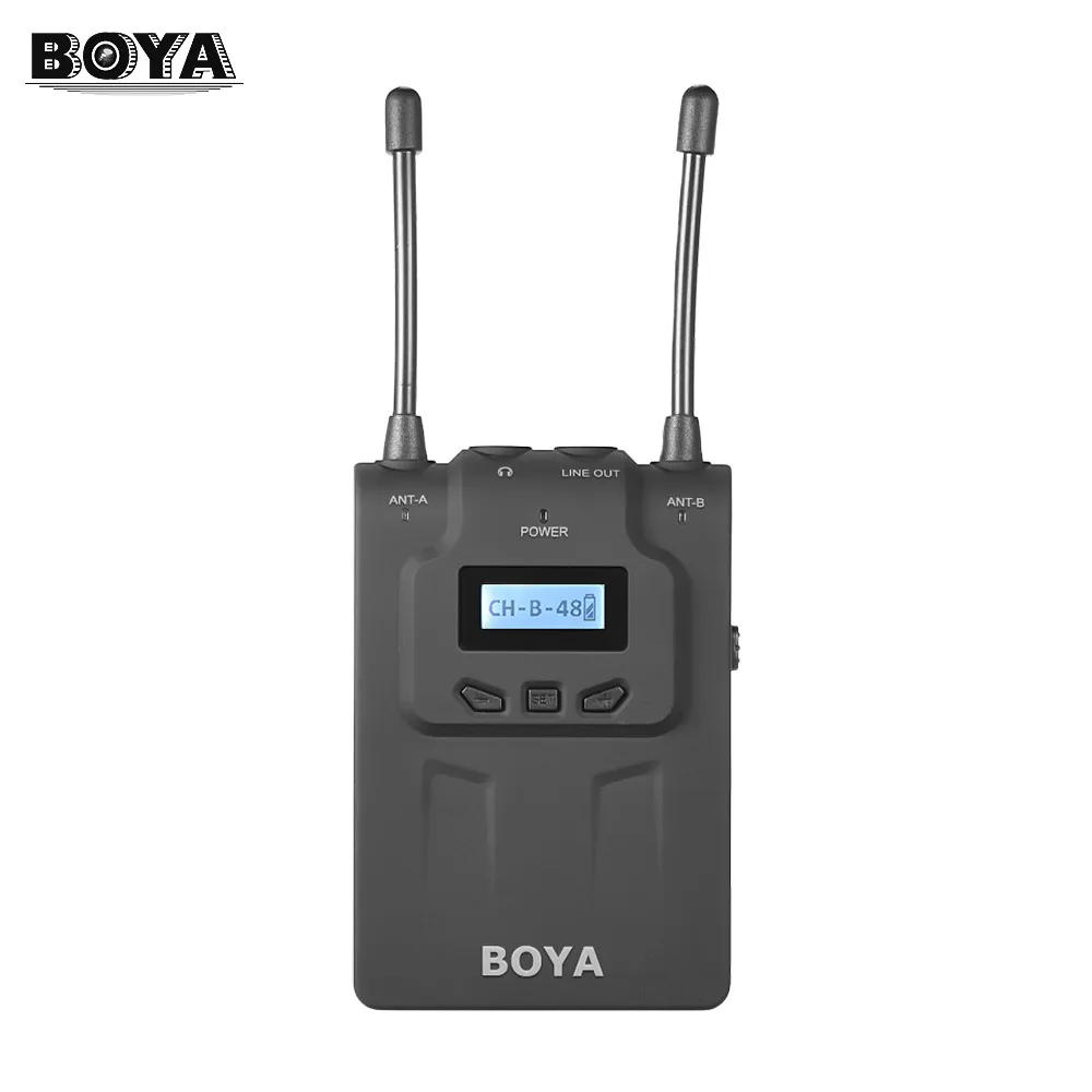 BOYA-BY-WM8R-UHF-Dual-Anrenna-Wireless-Microphone-Mic-Receiver-48-Chs-for-ENG-EFP-for (2)