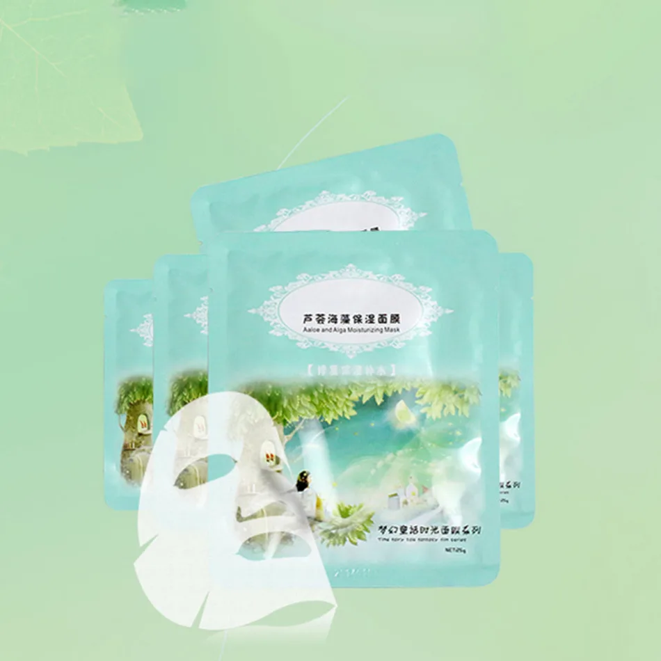 Новинка 10 шт./лот алоэ и Алга растительный коллаген кристальная маска для лица