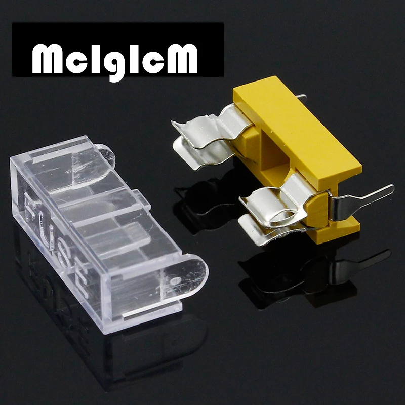 50pcs Panel Mount PCB Fuse Holder Case w Cover 5x20mm NEW 50pcs Panel Mount PCB Fuse Holder Case w Cover 5x20mm NEW