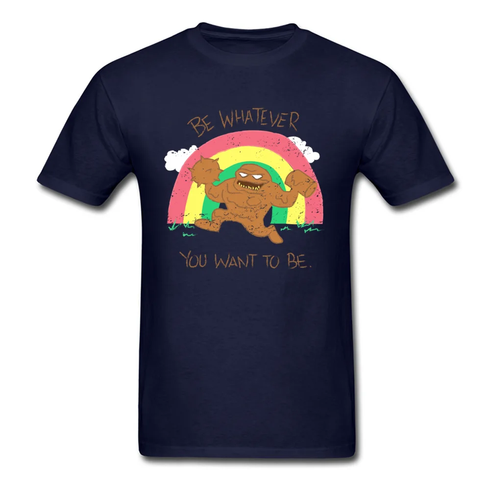 All Cotton Men Short Sleeve Normal T-Shirt Casual Tops Tees Funny Customized Crewneck Sweatshirts Wholesale be whatever you want to be 7967 navy