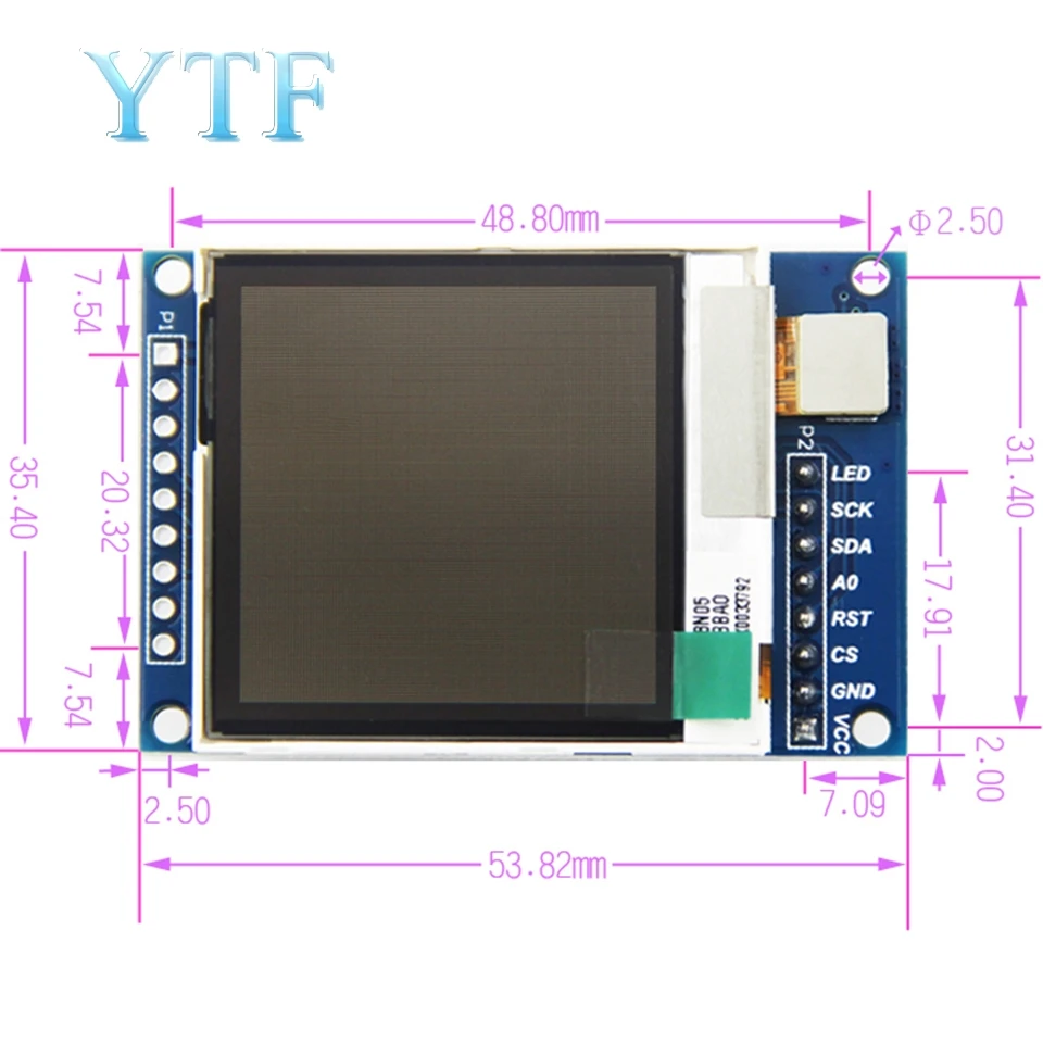 1,6 дюймовый SPI Серийный ЖК TFT Модуль 130*130 полупрозрачный и полупрозрачный наружный экран, видимый под солнечным светом