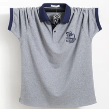 6 цветов Для Мужчин's короткий рукав поло рубашка однотонная хлопковая свободная Бизнес Повседневное мужская рубашка-поло, одежда 4XL 5XL 6XL