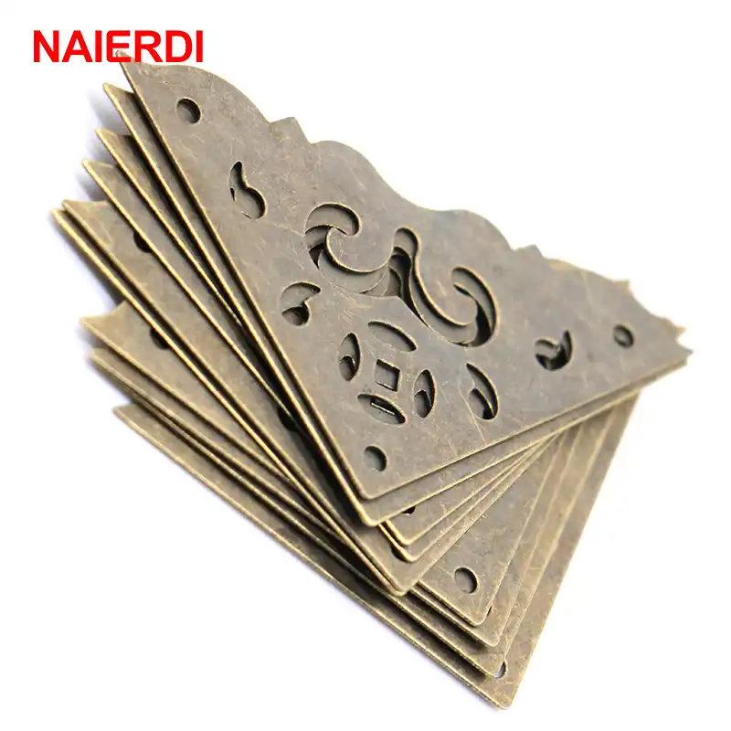 10pcs Naierdi Jewelry Box Corner Protector Bronze Decorative