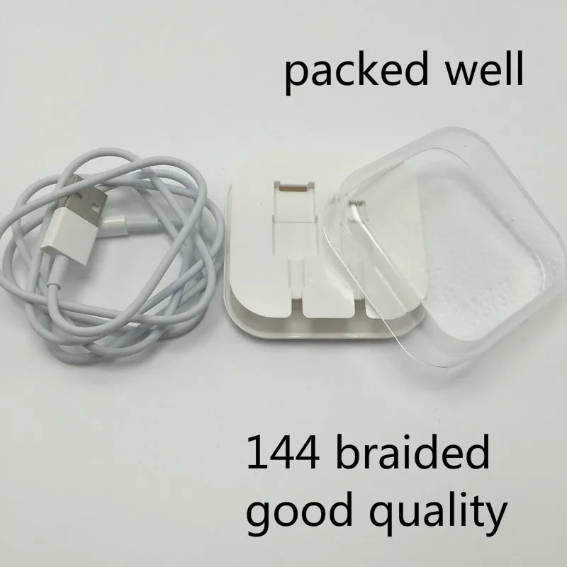 

50pcs/lot od3.0 IOS Genuine 8pin USB Data Sync Charger Cable Lead For iPad Air mini iPhone7 6 plus 5 5c 5s Original with in Box