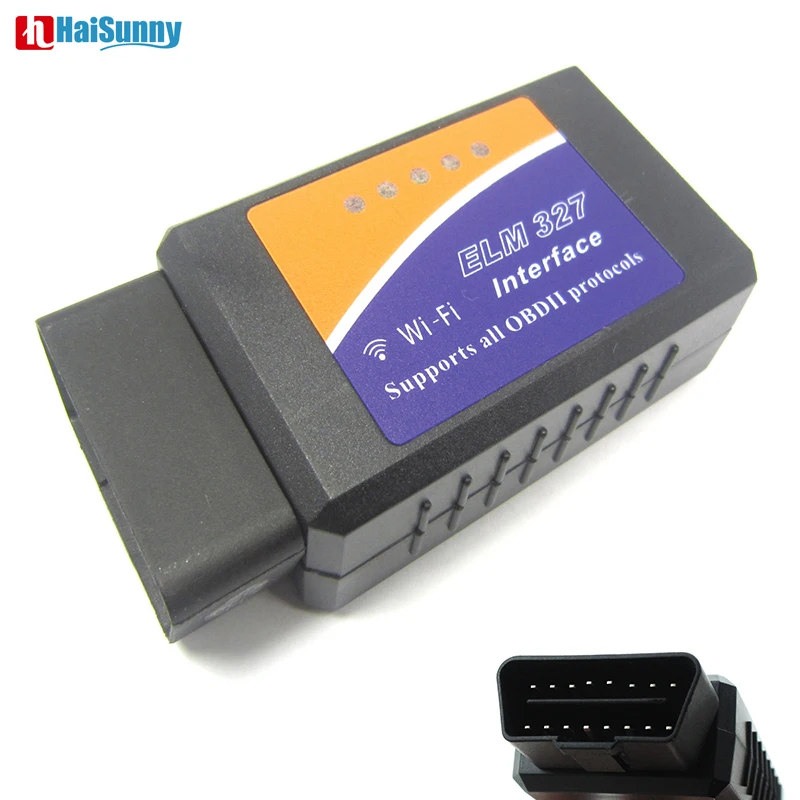 HaiSunny ELM327 v1.5 wifi OBD OBD2 автомобильный диагностический сканер elm 327 1 5 OBDII WIFI для iPhone iPad |
