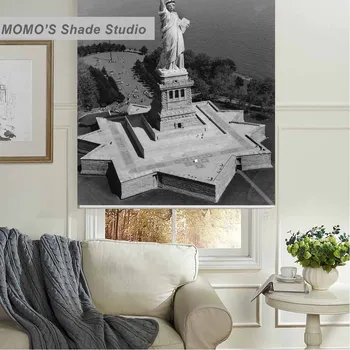 

MOMO Roller Blinds Blackout Design Window Blinds Shades Painting Curtains Roller Shades Thermal Fabric Custom Size,PRB set61