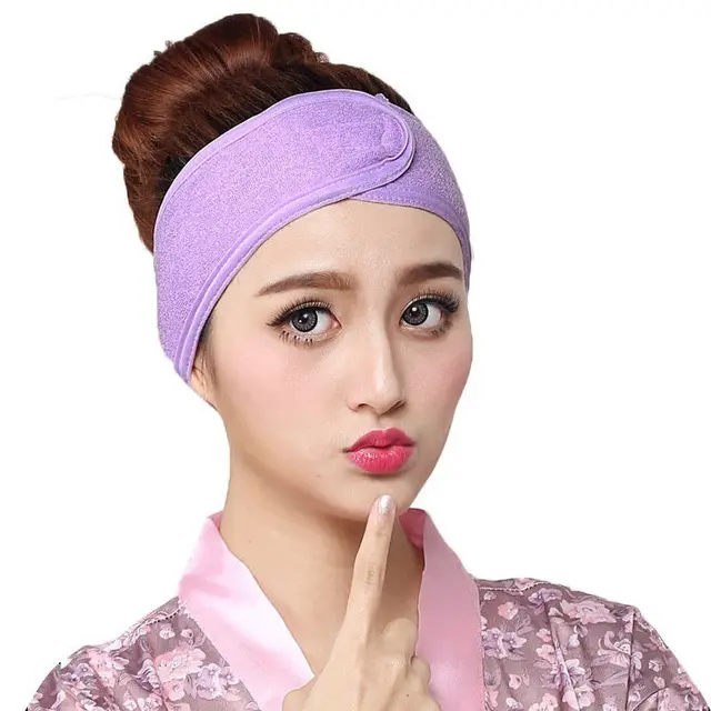 New Popular Cute Cotton Soft Towel Hairband Wrap Headband For Bath Spa
