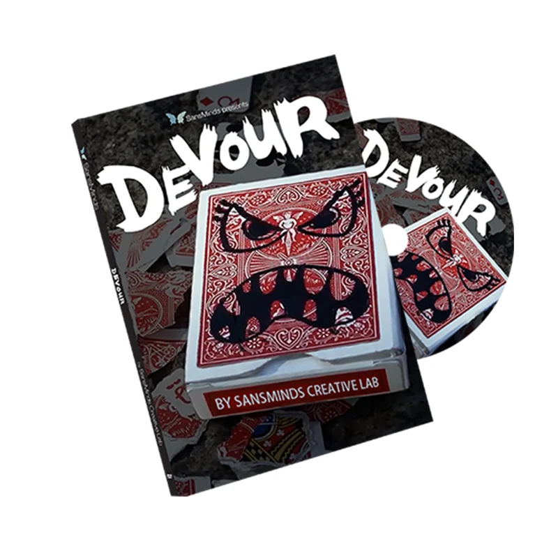 

Left Magic Devour (DVD and Gimmick) SansMinds - Magic Trick Street Magic Close Up illusion,Fun Card Magic props 81325