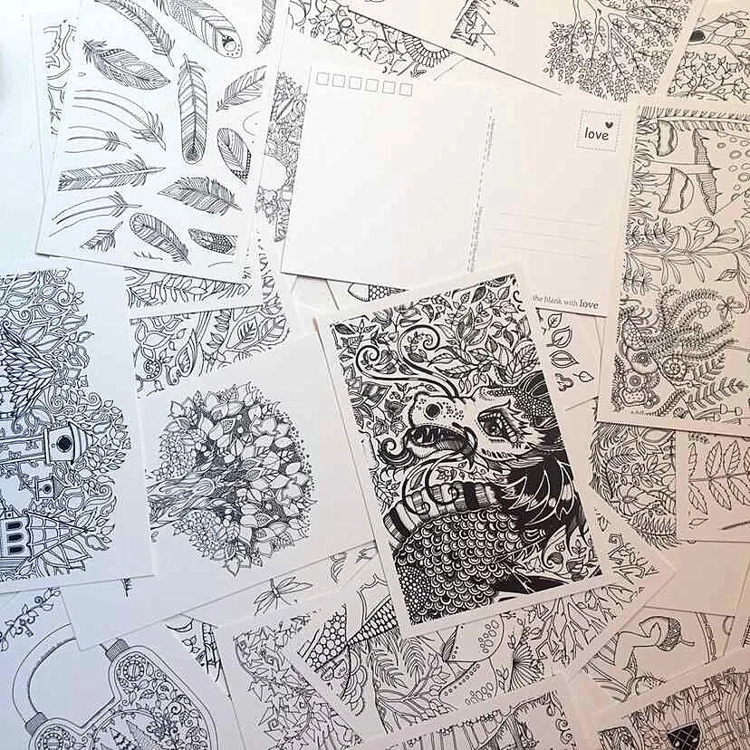 Secret Garden 30 Sheets Coloring Card Tintage Postcards DIY Painting Drawing Book Colouring Books Secret Garden 30 Sheets Coloring Card Tintage Postcards DIY Painting Drawing Book Colouring Books