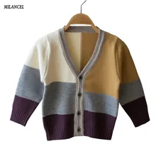 MILANCEL/ г.; свитера для мальчиков; Детские кардиганы для мальчиков; вязаная одежда для детей; куртка из чистого хлопка; осенние детские свитера; Одежда для мальчиков