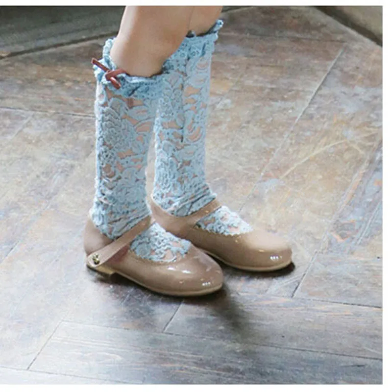 Hot sale Toddler Baby Socks School girls Cotton Knee High lace socks Kids Xmas Boys/Girls Socks princess socks