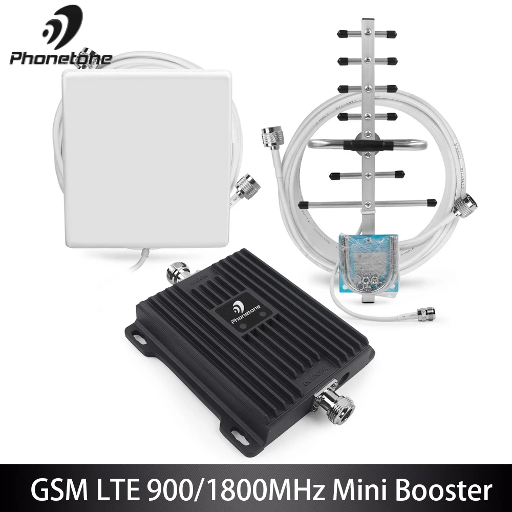 

GSM Amplifier GSM 900 4G LTE 1800 Repeater Dual Band Signal Booster GSM Repeater Cellular Amplifier 65dB Mobile Signal Booster