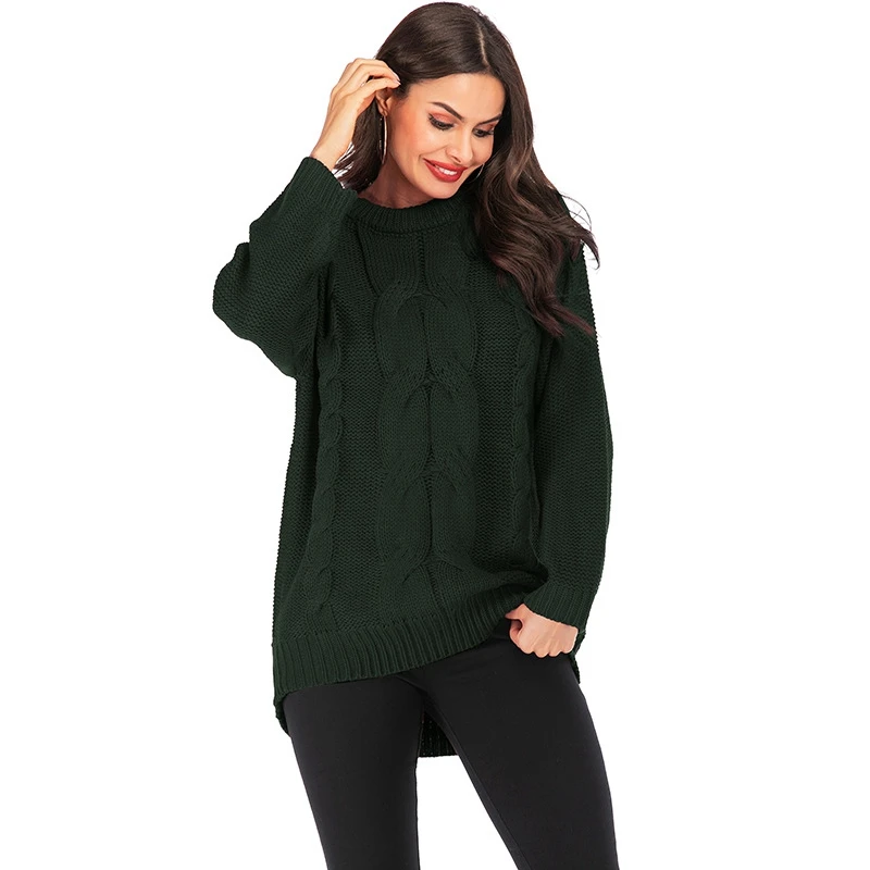 

Women Sweaters Warm Pullover and Jumpers Long Sleeve Pull Femme Winter Twist jumpers ladies autumn 2019 Casual Knitted sweaters