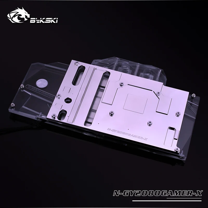 Bykski N GY2080GAMER X VGA полное покрытие блок водяного охлаждения светодиодный свет для