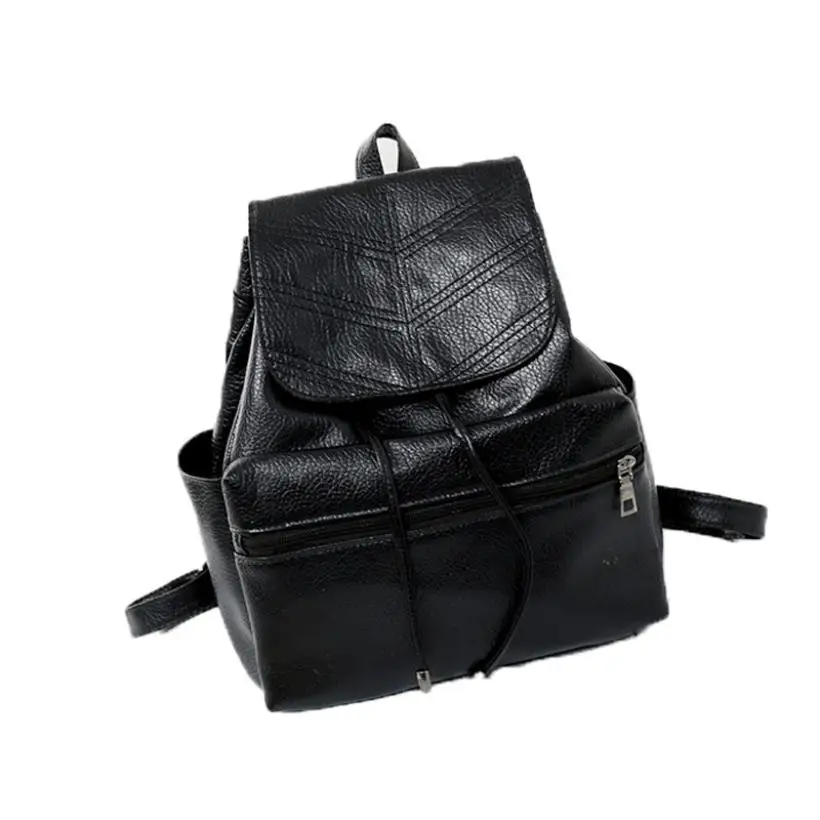 

Backpack Women Bag Ladies Leather Drawstring Girls Student Top-Handle Girls Student Fashion Black Female Mochila 2017 New Gifts
