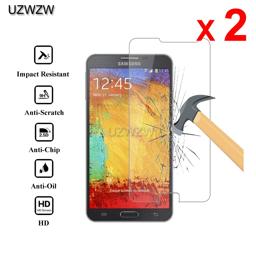 

2pcs Premium Tempered Glass For Samsung Galaxy Note 3 Neo N7505 N750 7502 Protective Glass Screen Protector
