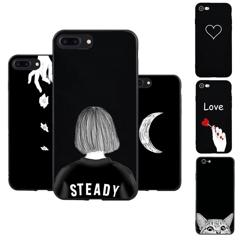 Для Capinha iPhone 7 Plus короткие волосы девушка Fundas 6 S Mujer Мягкий ТПУ чехол силиконовый