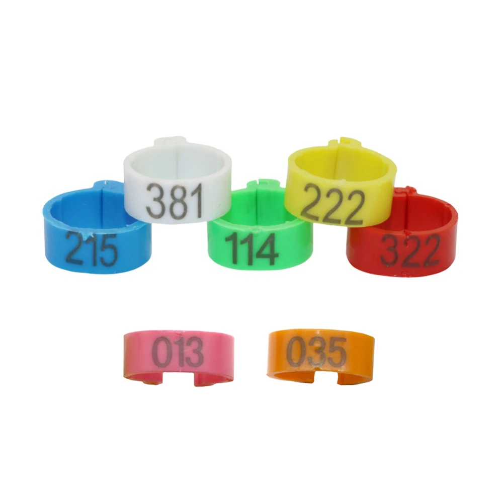 

NO. 1-500 Digital Foot Buckle Ring 16mm Poultry Identification 7 colors ring Farm Chicken coop Feeding supplies 500 Pcs