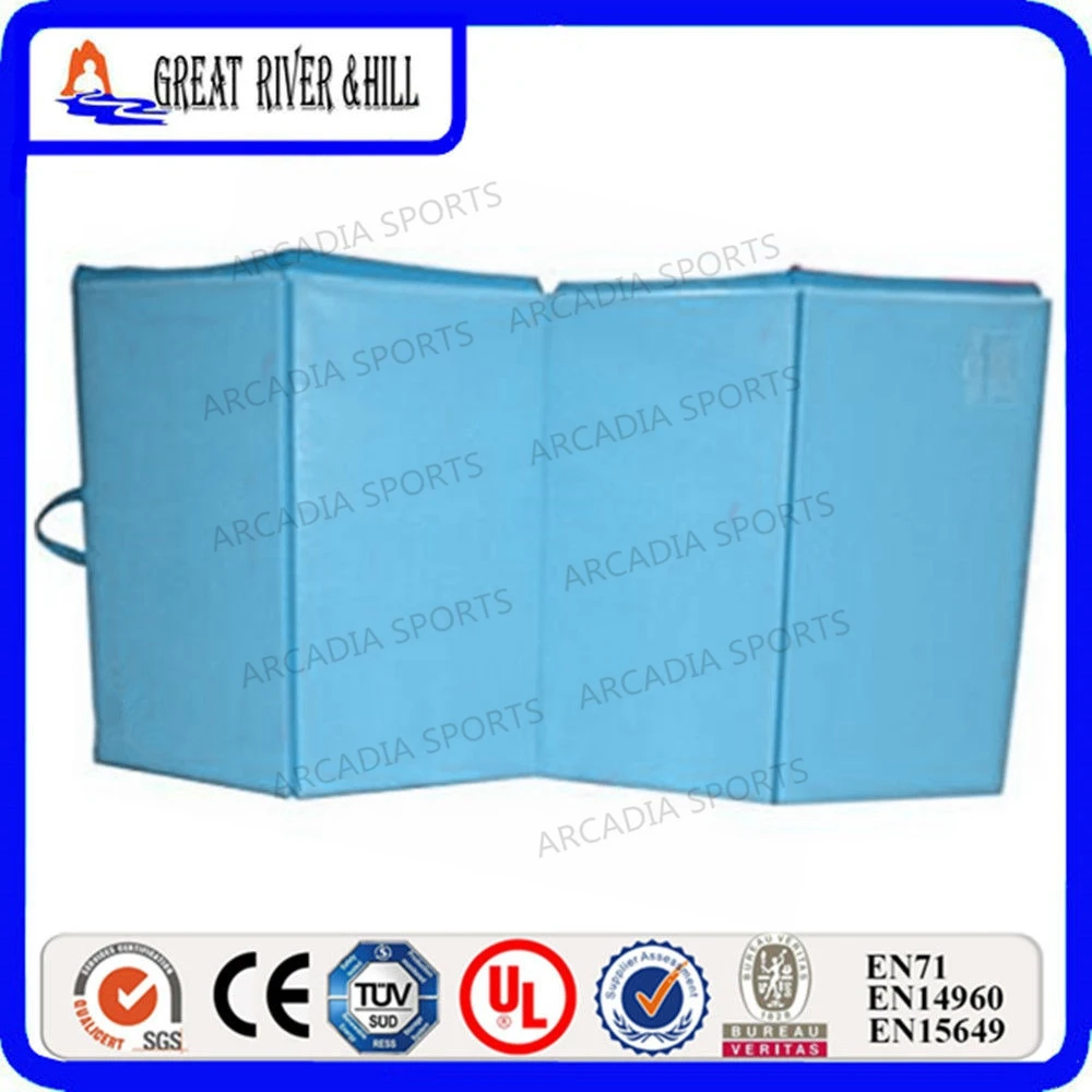 PVC Leather Gymnastics Mat Folding Tumbling mat Gym mat Exercise mat 2