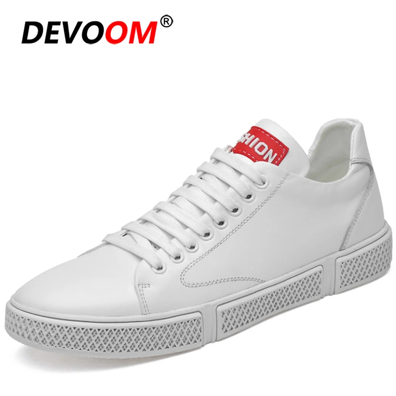 leather white trainers mens