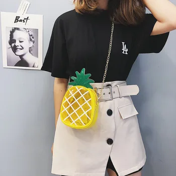 

062618 new hot yesetn lady transparent plastic bag female small strawberry bag