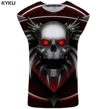 KYKU бренд череп на бак Топ для мужчин Панк танктоп Готическая майка рок Стрингер Ftness одежда Singlet рубашка без рукавов