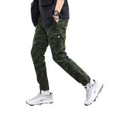 Брюки карго, мужские военные штаны, хип-хоп, эластичный пояс, карманы, уличная одежда, повседневные джоггеры, мужские камуфляжные брюки, размер 28-38