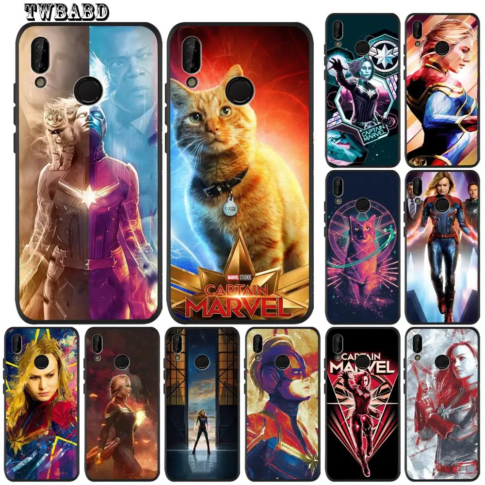 

Captain Marvel Goose Soft Silicone Tpu Cover phone Case for Huawei P20 Lite Pro P30 Lite P8Lite P9Lite 2017 P Smart