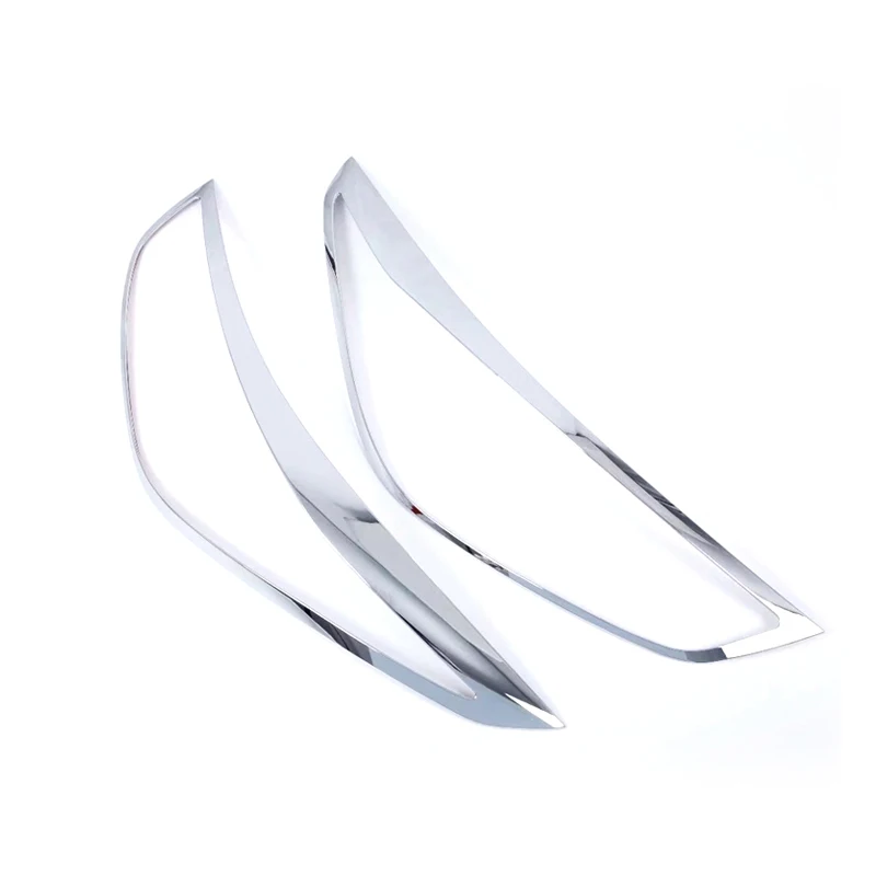 

Car Accessories Chrome Front Head Light Lamp Cover Trim ABS 2pcs For Hyundai Verna Accent Solaris 2018