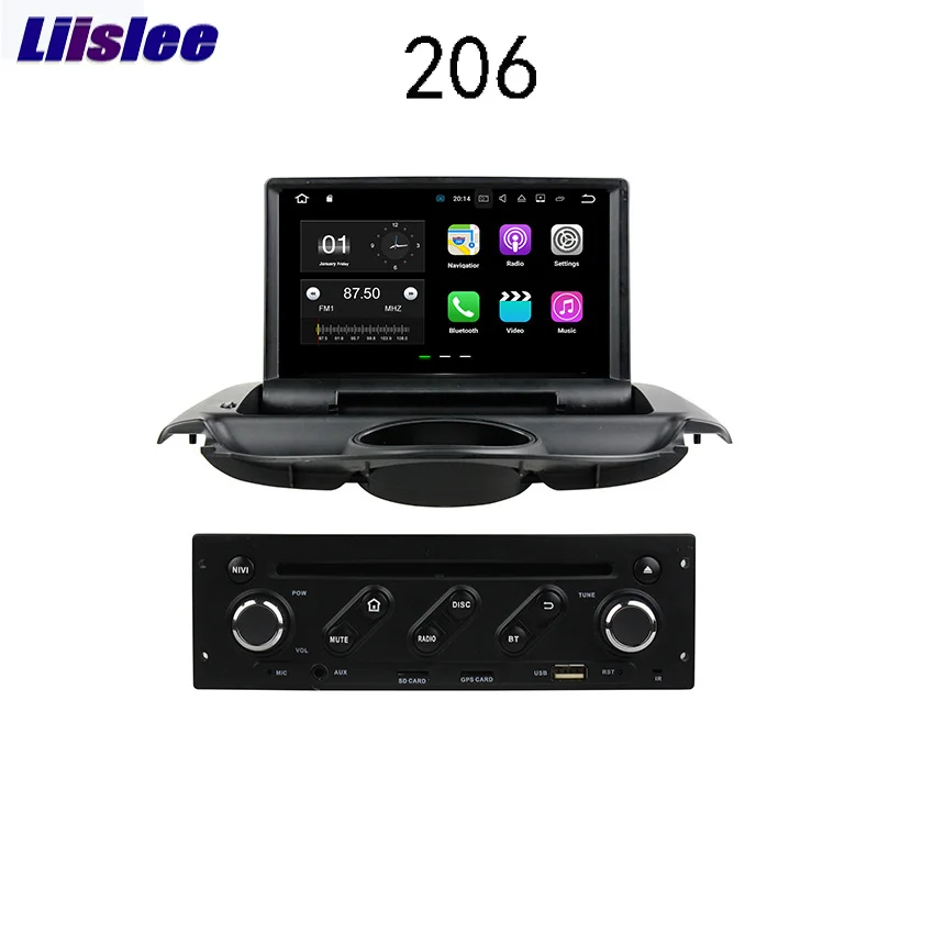 Liislee For Peugeot 206 2004 2017 Android Car Navigation GPS Audio Video Radio HD Touch Screen