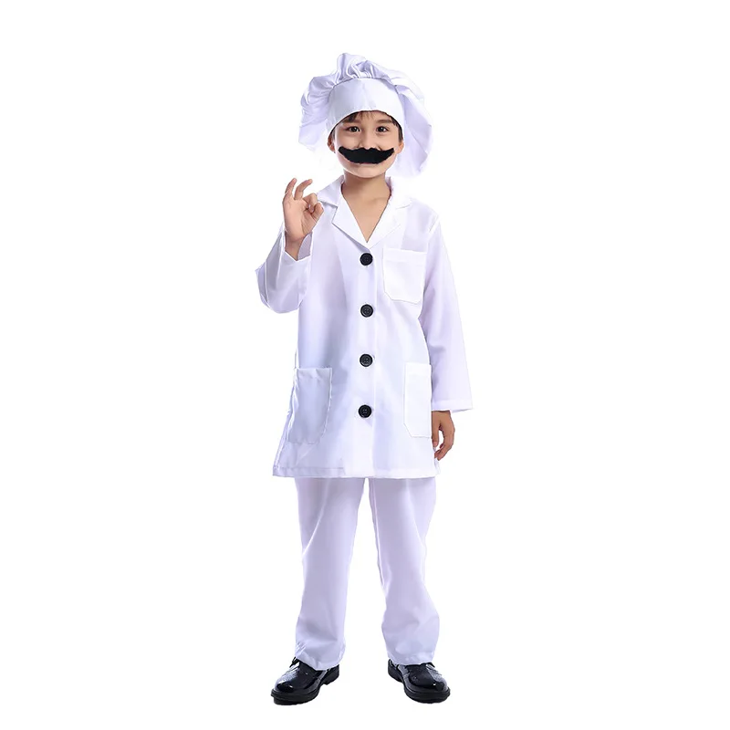 US Baby Boys Girls Cook Chef Carnival Party Fancy Dress Hat Costume Photo Outfit