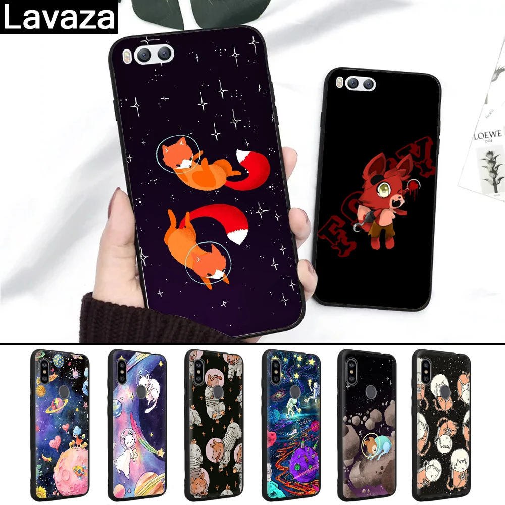 

Lavaza Astronaut Fox Space Moon Universe Foxes Silicone Case for Xiaomi MI 6 8 9 SE Max 3 Lite F1 A1 A2 5X 6X MAX 3