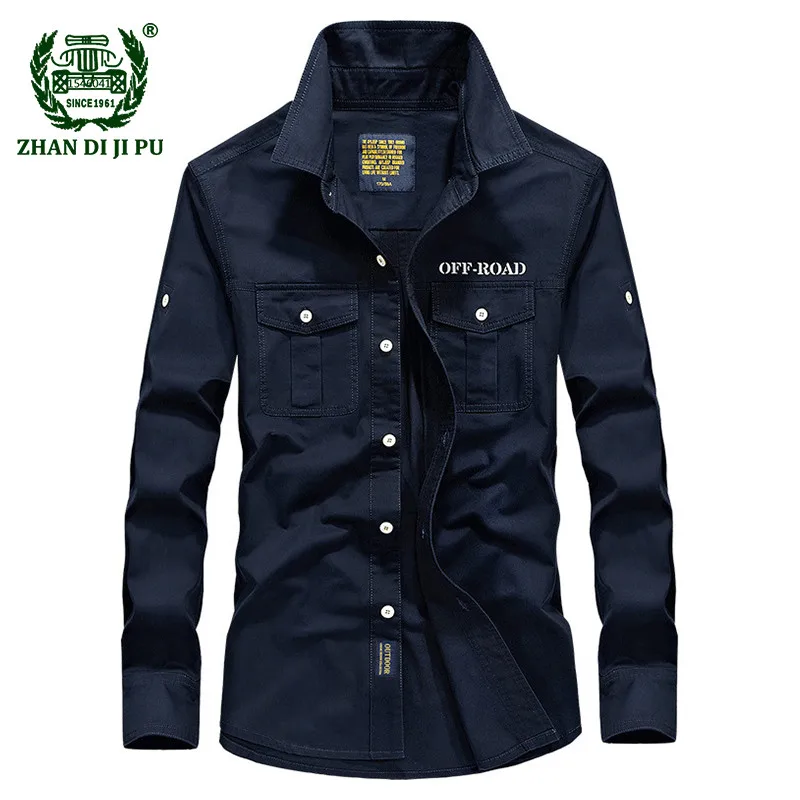 Billige 2019 frühling männer qualität military casual marke 100% baumwolle armee shirts autum winter mann fleece warme dicke langarm hemd