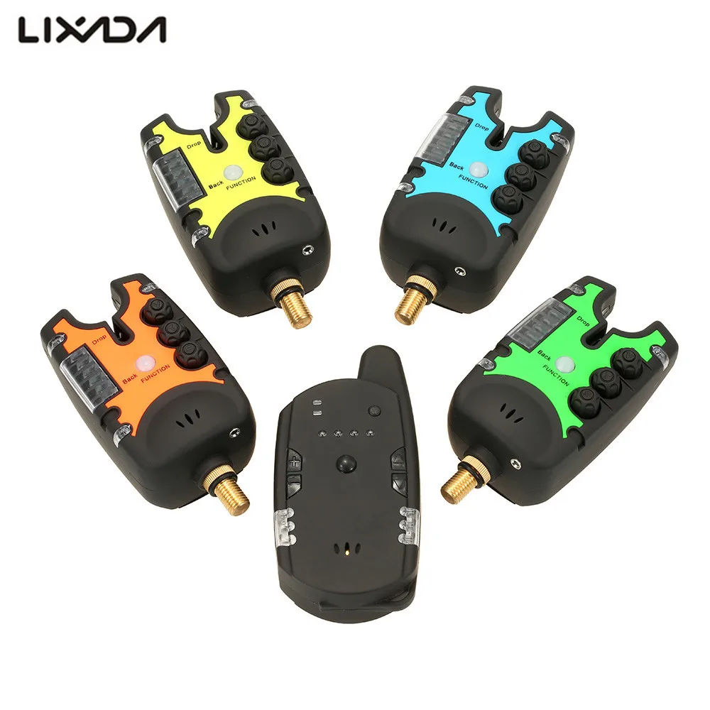

Lixada New 2/3/4+ 1 Wireless Fishing Bite Alarms Set RGB Digital Alarm Indicator Alert 1 Receiver Tone Volume Sensitivity JY-27B