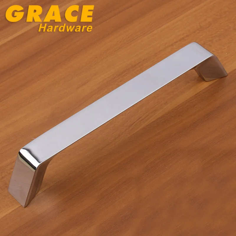 

Hardware Chrome Wardrobe Furniture Handle Cabinet Drawer Door Handle Knobs Modern(C.C:160mm,L:170mm)