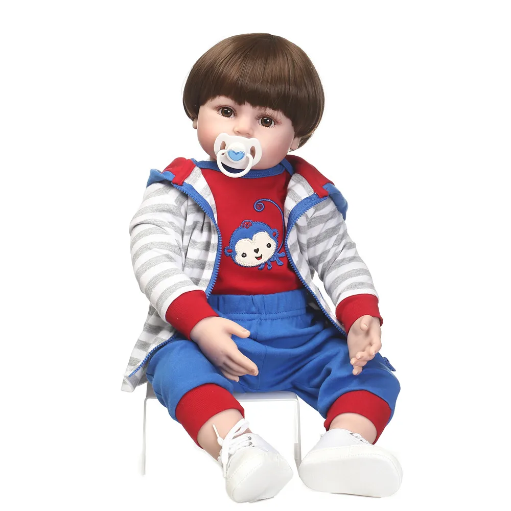 

58" new silicone reborn dolls for children gift bebe boy reborn bonecas soft sleeping dolls high quality