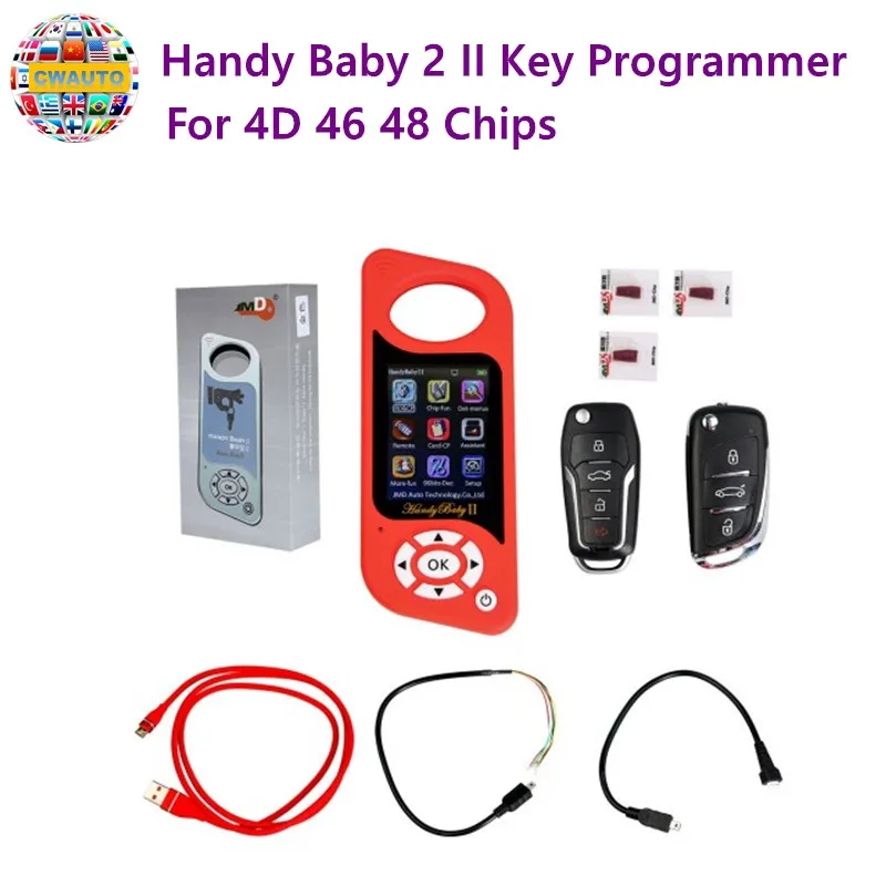 

Handy Baby 2 II Key Programmer Original Hand-held Car Key Copy Key Programmer for 4D 46 48 Chips Free Update Online