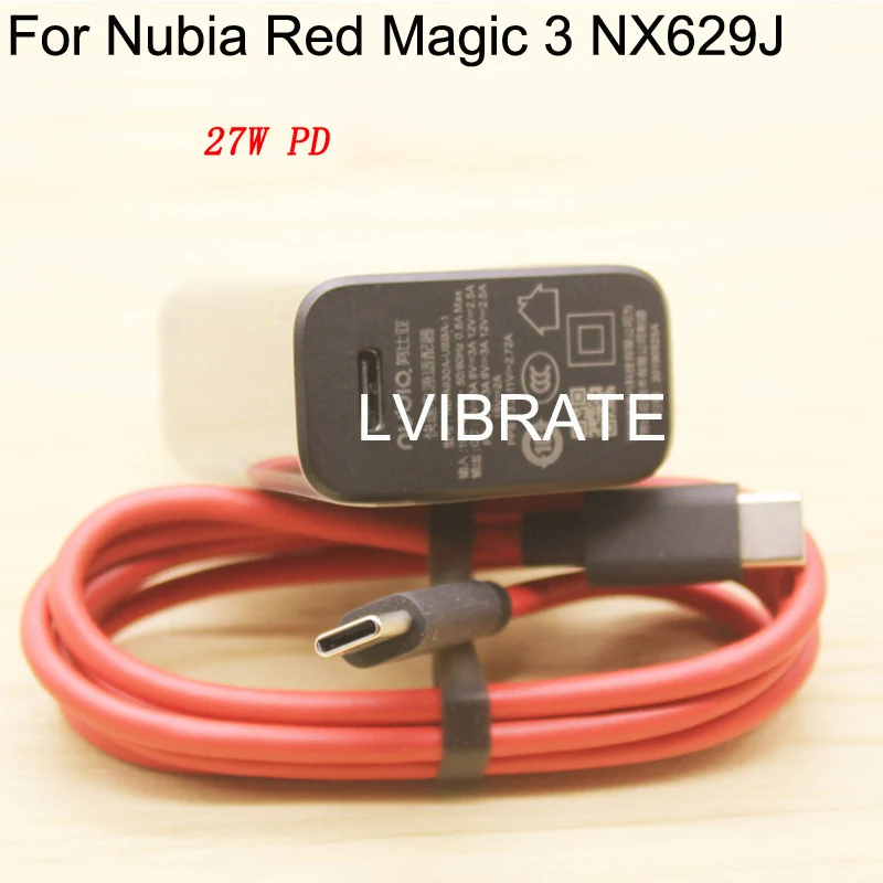 Для Nubia Red Magic 3 NX629j USB Dual type-C 27 Вт PD3.0 кабель для быстрой зарядки USB-C кабель красный Magic3