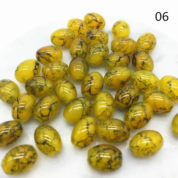 

Oval Rugby 4x6/ 6x8 8x11mm Glass Beads Pattern Spacer Loose Jewelry Making Wholesale#TY06
