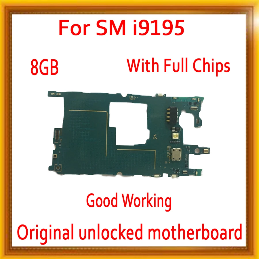 

For Samsung Galaxy S4 mini i9195 Original unlocked Motherboard , Europe Version for S4 mini i9195 MainBoards Good Tested Plate