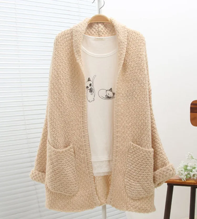 harajuku vintage jumper mori girl maglioni donna long hooded cardigan feminino knitted poncho femme autumn kimono boho sweater