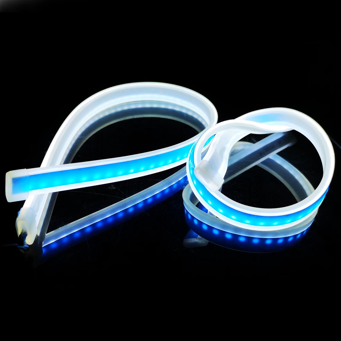 CITALL 2pcs 12V 45cm Universal Car Flexible Daytime Running LED Strip